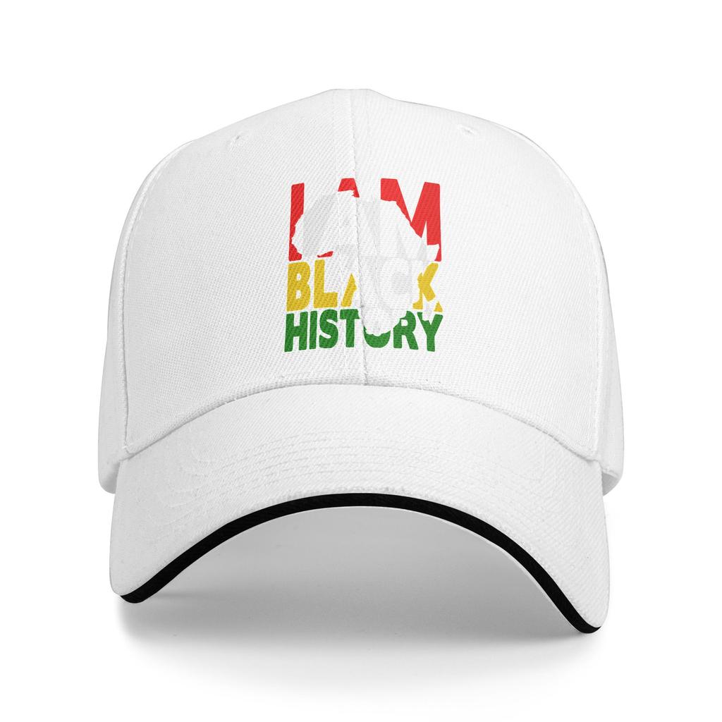 Summer I Am Black History Month African American Pride Celebration Baseball Cap Tennis Skate Casual Custom DIY Sun Trucker Hat