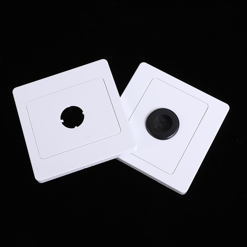 1Pcs 86Type Wall Blank Panel With Outlet Hole Decorative Cover Cable Socket With Rubber Pad Cable Organizer Storage Accessories