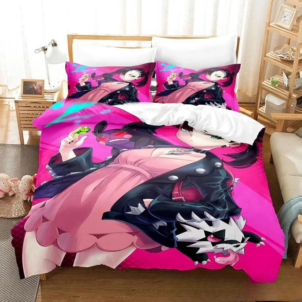 3D Print Anime Marnie Bedding Set Duvet Cover Bed Set Quilt Cover Pillowcase Comforter King Queen Size Boys Adult Home Textiles