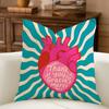 Boho Nordic Sun Palm Leopard Cushion Cover, Double Sided Soft Polyester Print for Sofa Bedroom Living Room Decor Gift