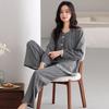 Pajamas Women'S Autumn And Winter Double-Sided German Velvet Long-Sleeved Casual Suit Loose Large Size Thin Velvet Loungewear