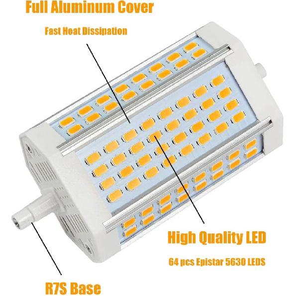 R7S LED Bulb 118MM Dimmable 30W J118 Floodlight 120V Double Ended 300W Halogen Bulbs Replacement for Household Lighting Floodlight (6000K-Cool White)