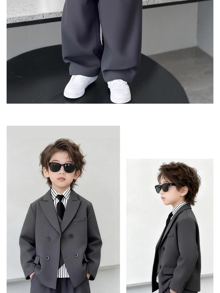 Boys' Spring Casual Suit Set - Formal Page Boy & Piano Performance Wear