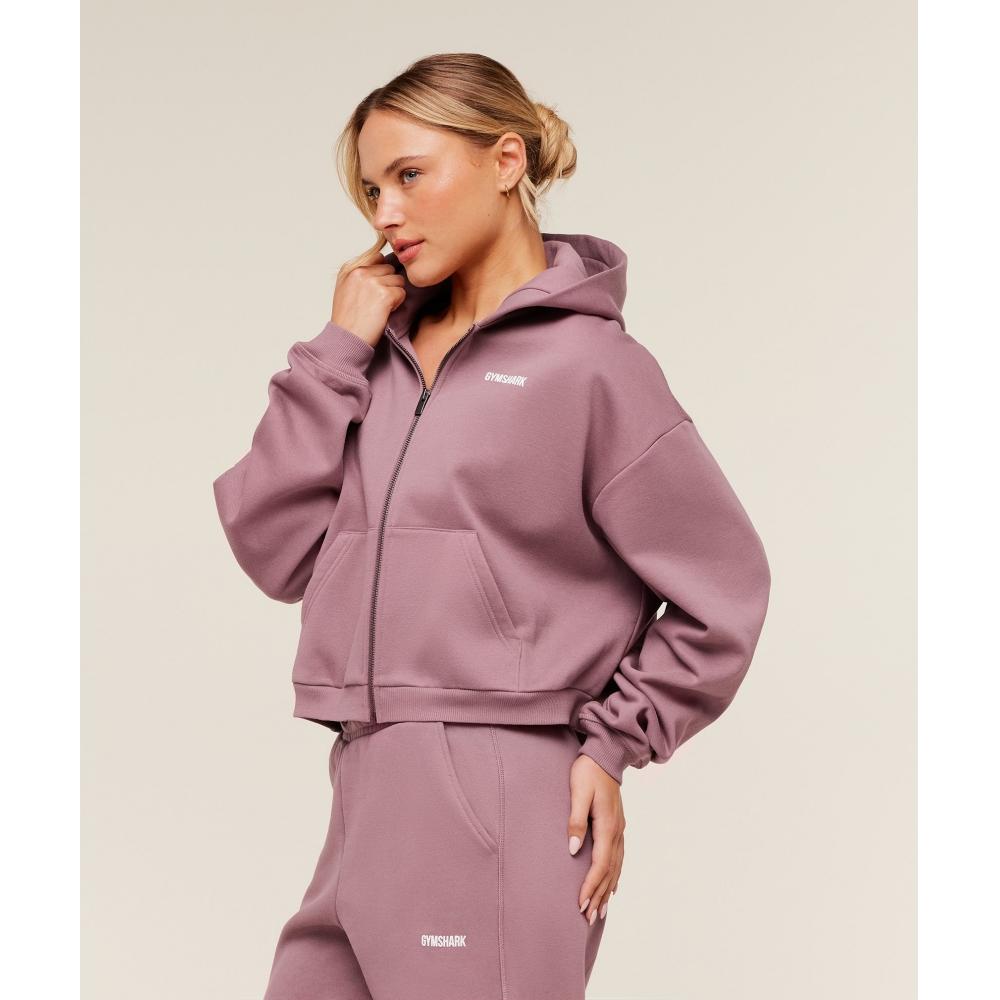 Gymshark Cosy Luxe Zip Through Hoodie Calm Pink B5b5p Kcpd