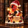 Rustic Christmas Wood Crafts Wooden Tabletop Ornament 2D Flat Santa Claus/Elk/Angel/Gingerbread Table Sign Angel Festive Figurines Holiday