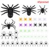 5-70Pcs Plastic Fake Spider Set Kids Trick Prank Toys Halloween Party Home Table Ornaments Indoor Outdoor Spider Web Decoration