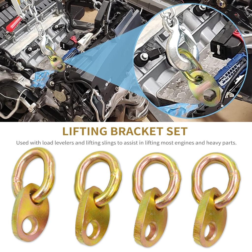 Lifting Bracket Set, 4 PCS 5500lbs Engine Support Bar Works with Lifting Slings and Load Levelers