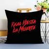 Real HHasta LLa Muerte Cushion Cover Washable Linen Pillowcase Soft  for Sofa Bed Cozy Home Room Decor