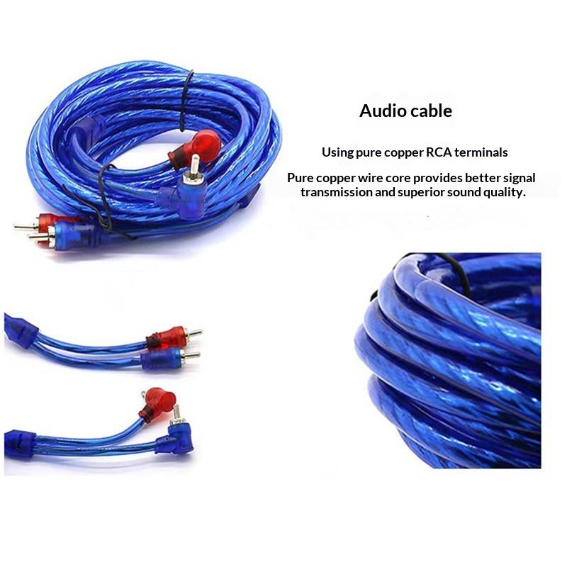 Automotive Pure Copper Audio Amplifier Cable 1/2/3/4.5/5M Car Audio System Modification Subwoofer Amplifier Wire Signal Cable