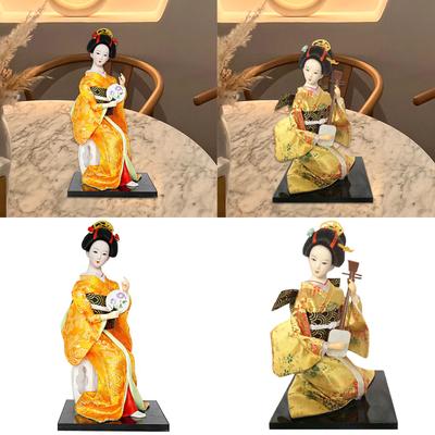 Vintage Asiatische Geisha Puppe 12 Zoll Traditioneller Japanischer Typ Kimono Figur für Wohnzimmer Dekoration