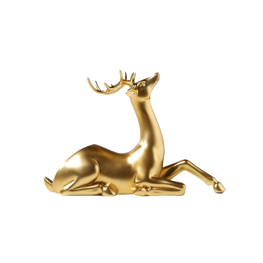 Golden Deer Wine Rack, European Resin, Handicraft Home Wine Cabinet, Animal Decorative Ornaments.