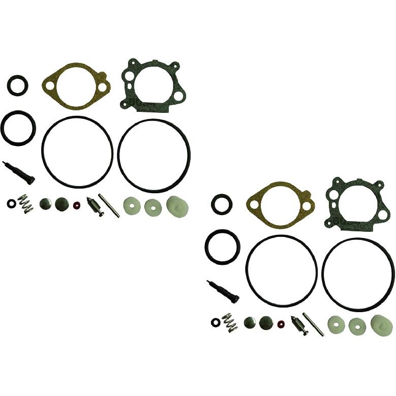 Carburetor Rebuild Kit Replaces Briggs & Stratton 498260 493762 492495 (Pack of 2)