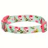 Printed flower pet collar x medium and large dog collar