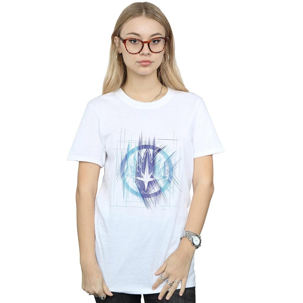 Marvel Womens/Ladies Avengers Infinity War Guardian Lines Cotton Boyfriend T-Shirt