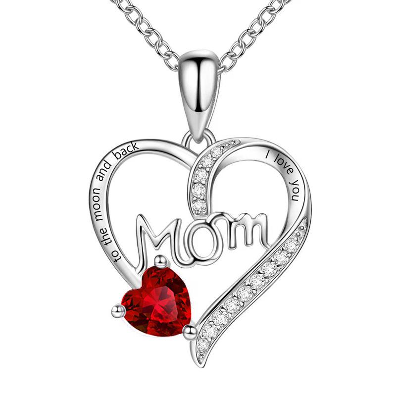 Heart-Shaped Diamond Necklace for New Moms - Mother's Day Gift