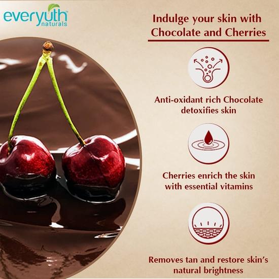 Everyuth Naturals Pure & Light Tan Removal Face Pack – Čokoláda a třešeň, tuba 50 g