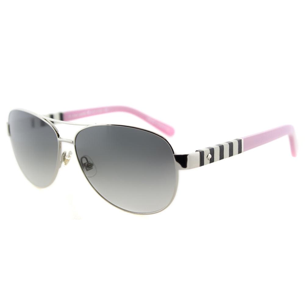 

Kate Spade KS Dalia YB7 Мужские солнцезащитные очки-авиаторы серебристого цвета