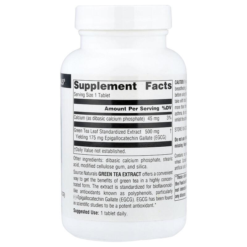 Green Tea Extract, 500 Mg, 120 Tablets