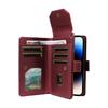 For iPhone 14 Pro Max Case with Multi-Card Holder and Strap PU Leather Phone Cover Stand