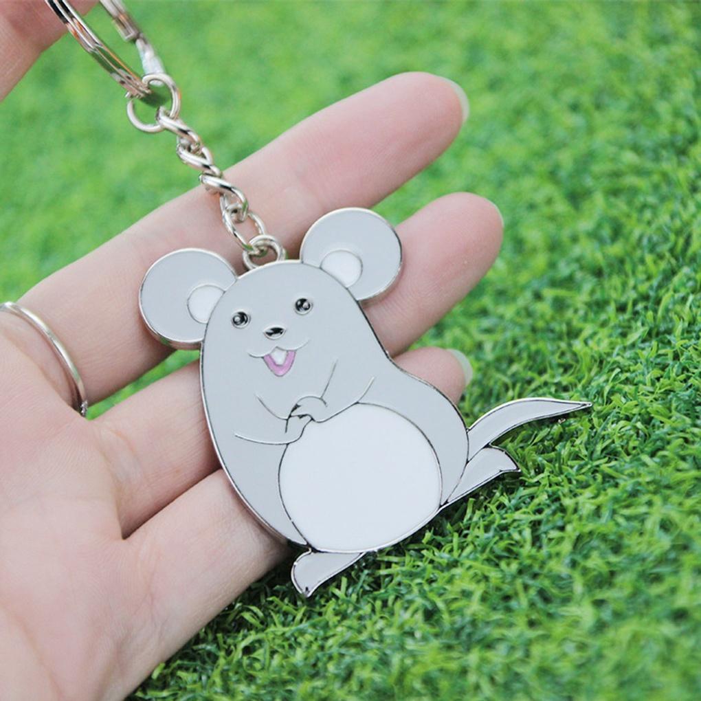 Gray Rat Keychain Year of the Rat Car Key Holder