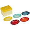 Le Creuset Steengoed Mini Ovaal Bord Regenboog Hittebestendig Koud Magnetron Oven Compatibel Set 5 Schotel