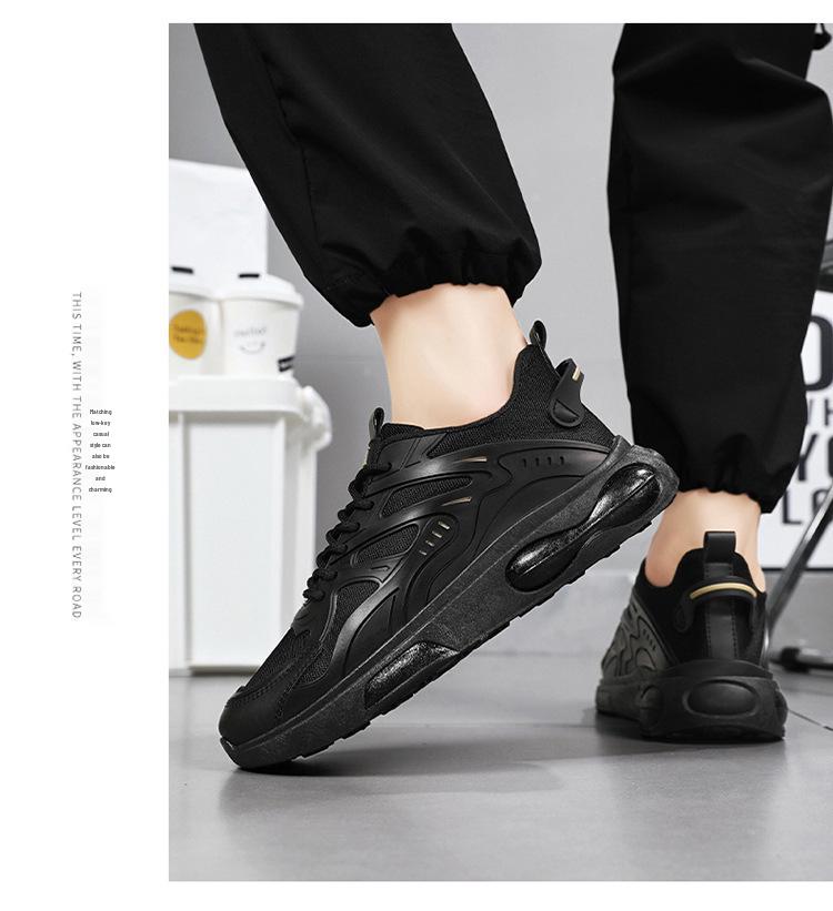 Herren Trendige Sommer Atmungsaktive Rutschfeste Sneaker - Vielseitige Dicksohlige Lässige Papa-Schuhe