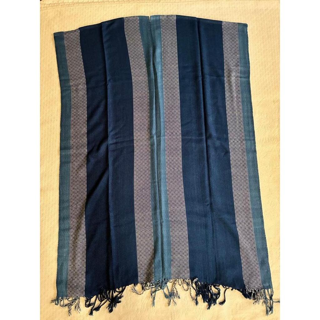Used Handwoven Indigo-dyed Ethnic Costume Stole