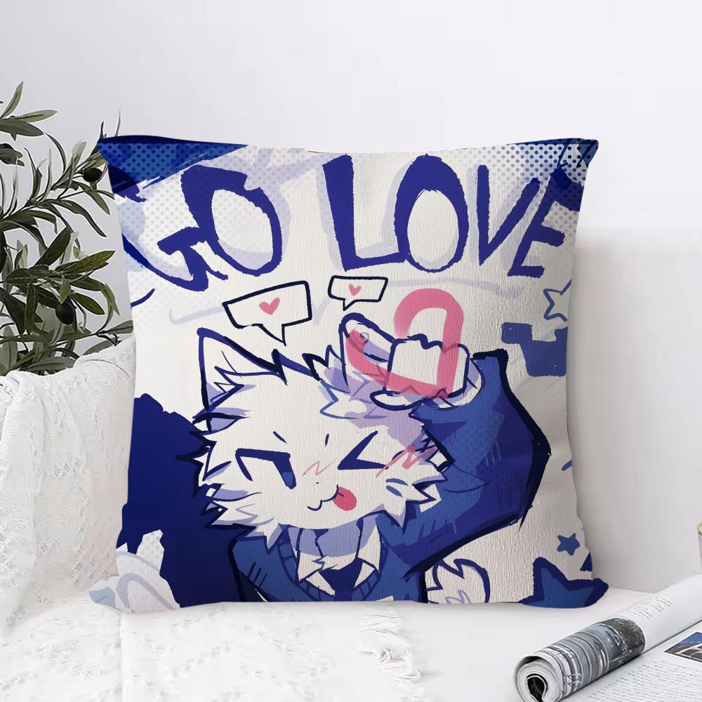 Boykisser Silly Cat Soft Plush Pillowcase DoubleSided Printed Cushion Cover Hidden Zipper Home Decor