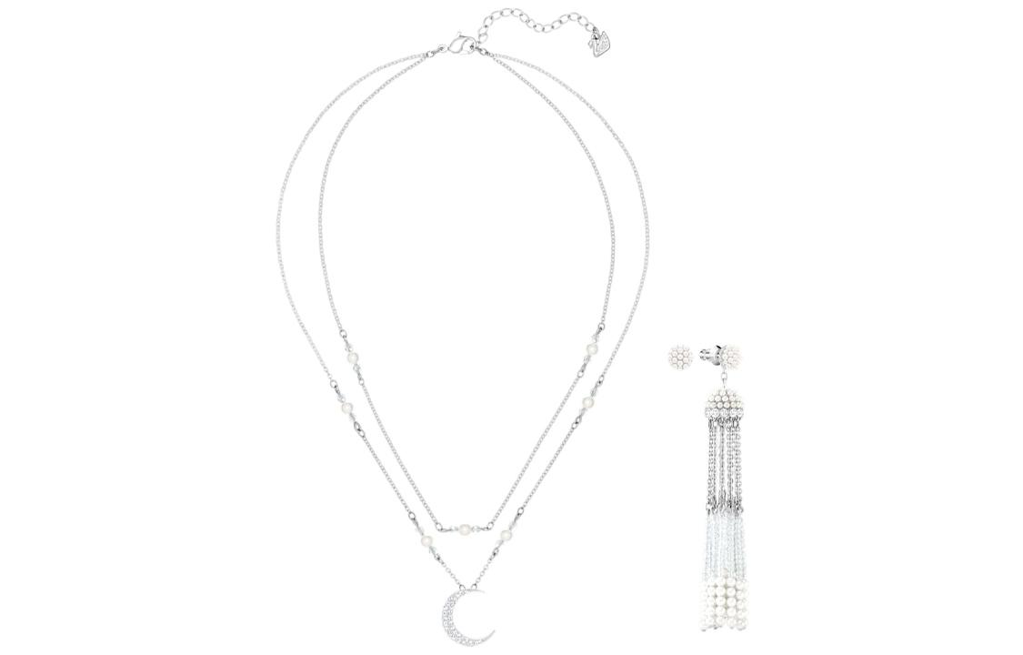Swarovski Halsketten Damen Weißgold Plated 5409484 White Gold-Plated white