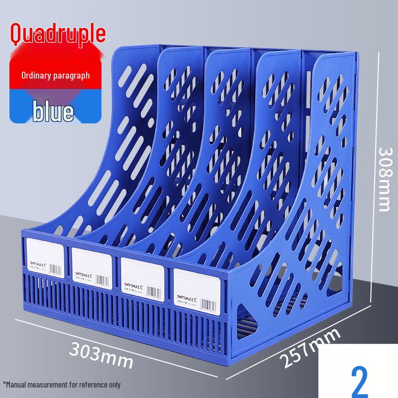 Four-Layer File Holder Organizer with Dividers for Office Supplies