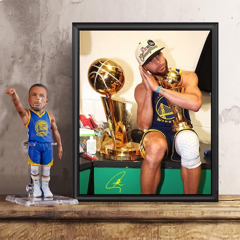 Brangdy Stephen Curry Autographed Framed Poster