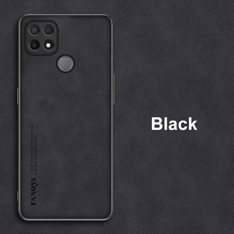 For OPPO A15 A15S Case Luxury PU Leather Phone Case For OPPO A15 S Back Cover Matte Silicone Shockproof Full Protection Coque