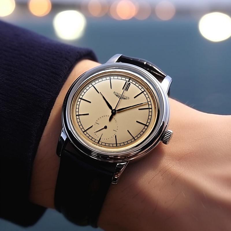 Men Retro Leather Watch Quartz Analog Business Wristwatch Birthday Gift