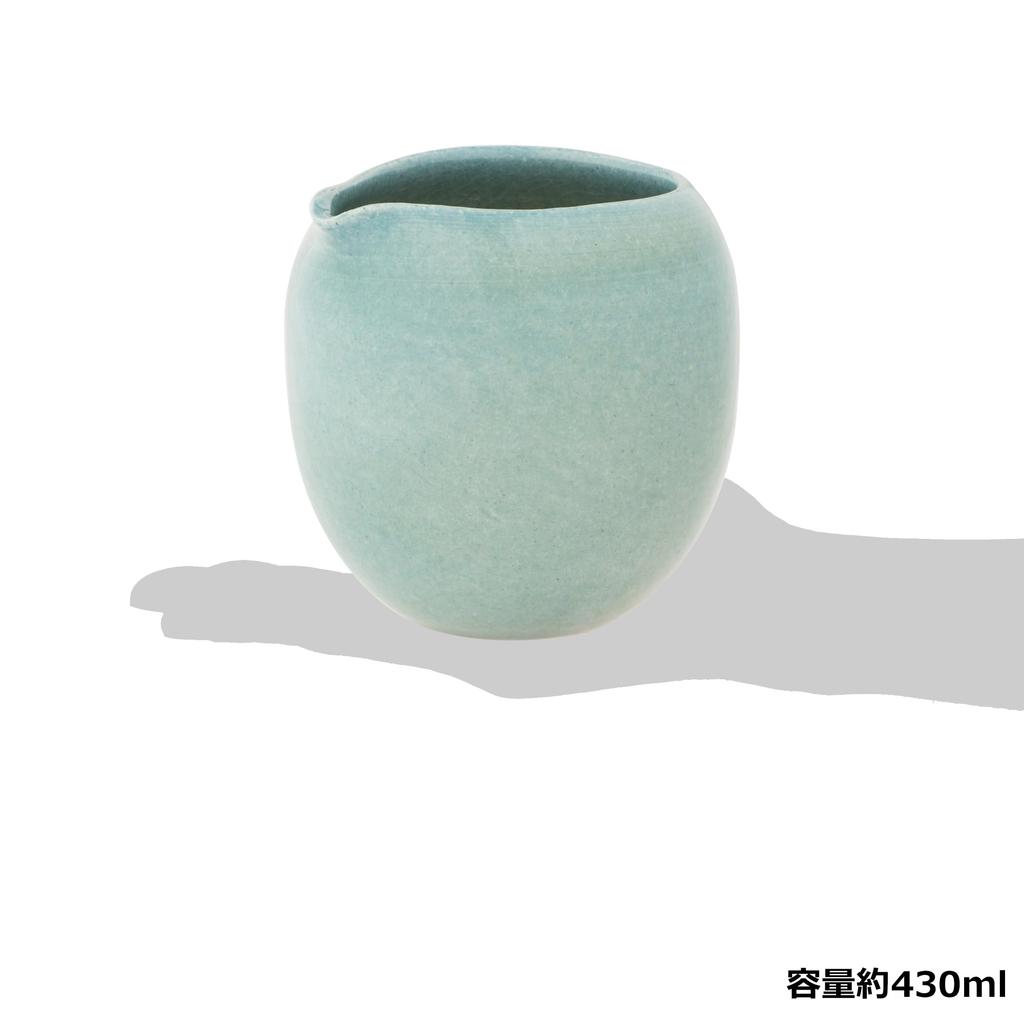 Marui Pottery Shigaraki Ware Hechimon Sake Pitcher, Approx. 430ml Capacity, Glossy Blue, MR-3-4306