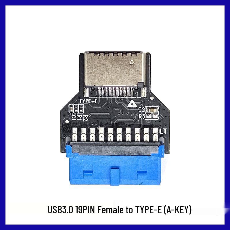 USB 3.0 19-Pin to USB 3.2 Type-C Front Adapter 9-Pin to Type-E 20-Pin