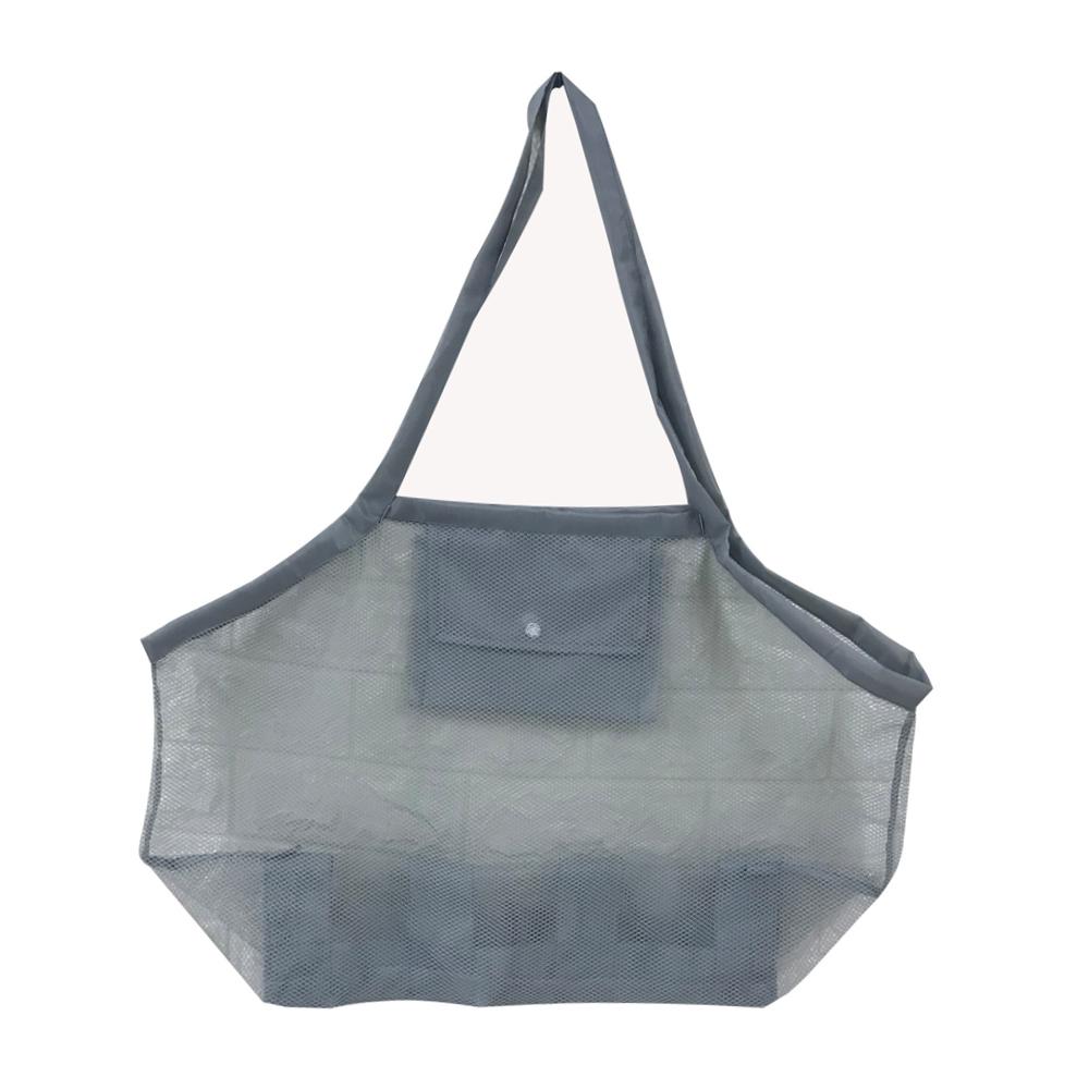 Ins Wind Transparent Mesh Shopping Bag Fashion Light And Versatile Large-capacity Portable Shopping Bag Beach Mesh Bag