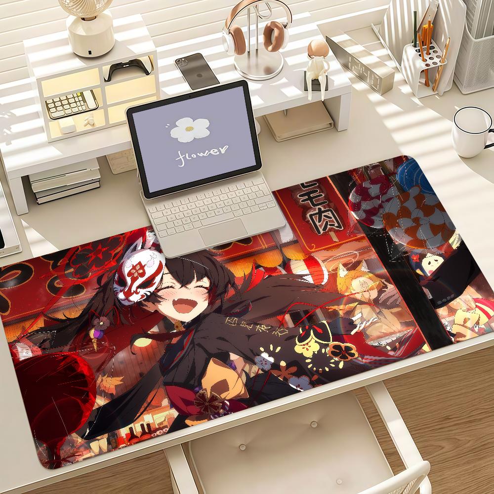 Blue Archive Kosaka Wakamo Anime Gaming Mouse Pad Antislip Rubber Base Large Laptop Desk Mat For Office Home