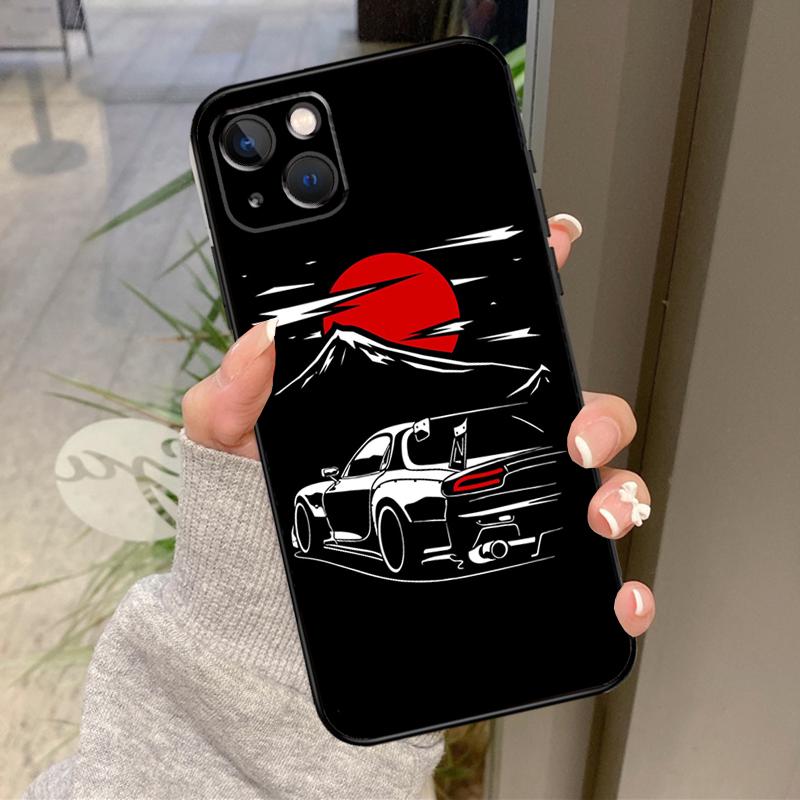 Japan JDM Sports Cars Male Men Case For iPhone 17 Pro Max 16 15 13 12 11 14 Pro Max Plus 13 12 Mini 16e 17 Air Back Cover