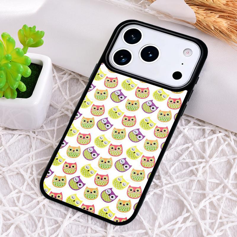 Owl Cute Lovers Kawaii Cartoon Shockproof Phone Case for iPhone 17 Air 16e 15 11 12 14 13 Pro Max Cover Coque