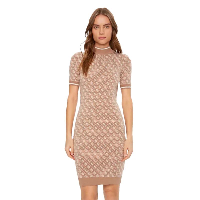 Guess Damen Beige Pulloverkleid Lise 4G Logo - Bild 3