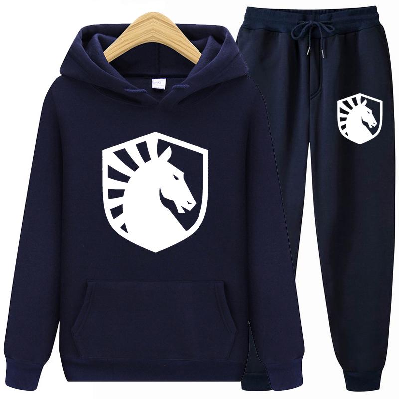 Spring Hoodies Set Sweatshirt+Sweatpants Suit Autumn Winter Warm Tracksuit Sets Women's Classic Hooded Outwear Sets