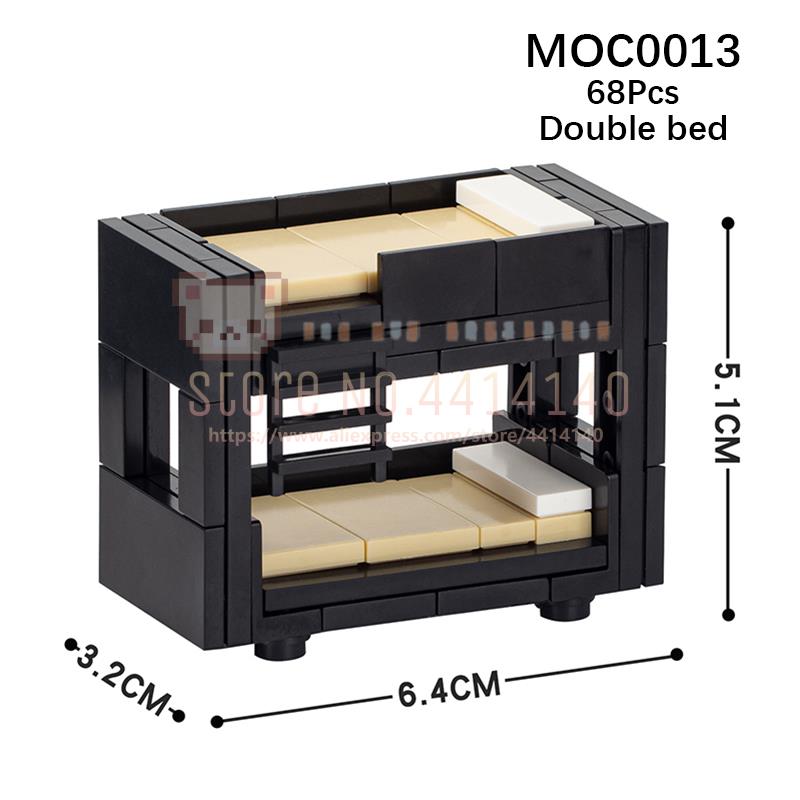 

Мебель для дома MOC Строительные блоки Городская сцена Сделай сам Кухня Кровать Диван Туалет Ванна Модель Украшение Сборка Кирпичики Игрушки Для Детей