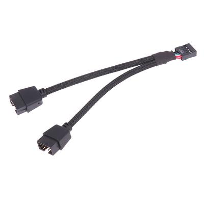 1 pz Cavo di prolunga USB per scheda madre del computer 9 pin 1 femmina a 2 maschi Y splitter Cavo di prolunga audio HD per PC fai da te 15 cm