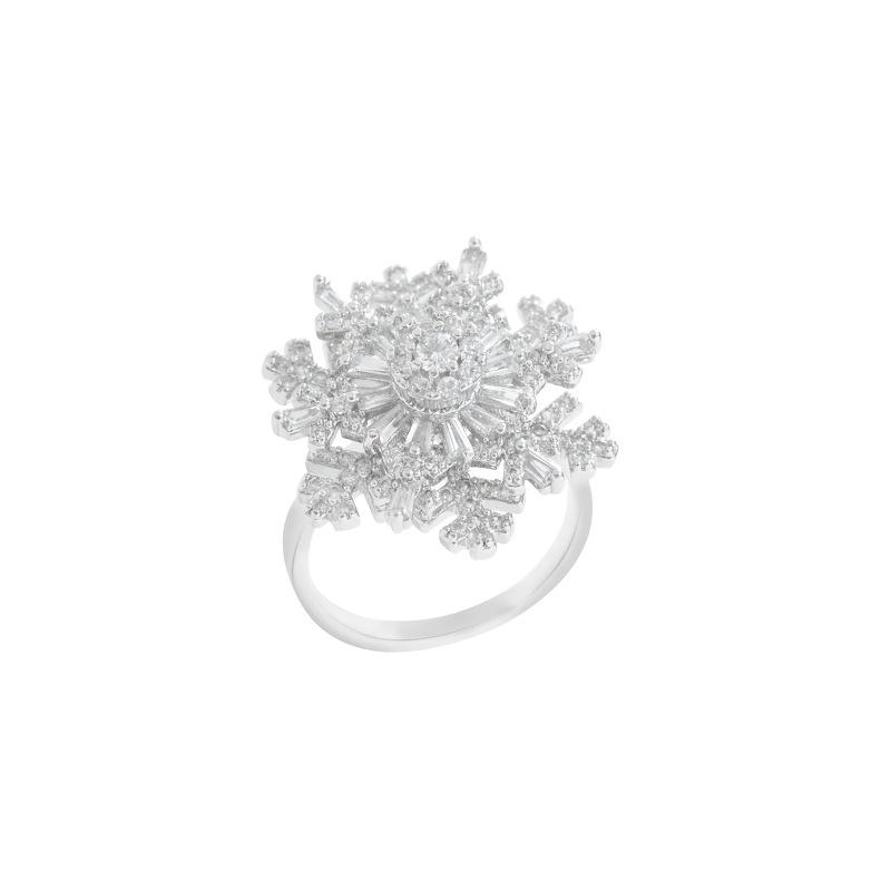 Adjustable Rotating Snowflake Ring for Women: Fashionable Influencer-Inspired Index Finger Ring