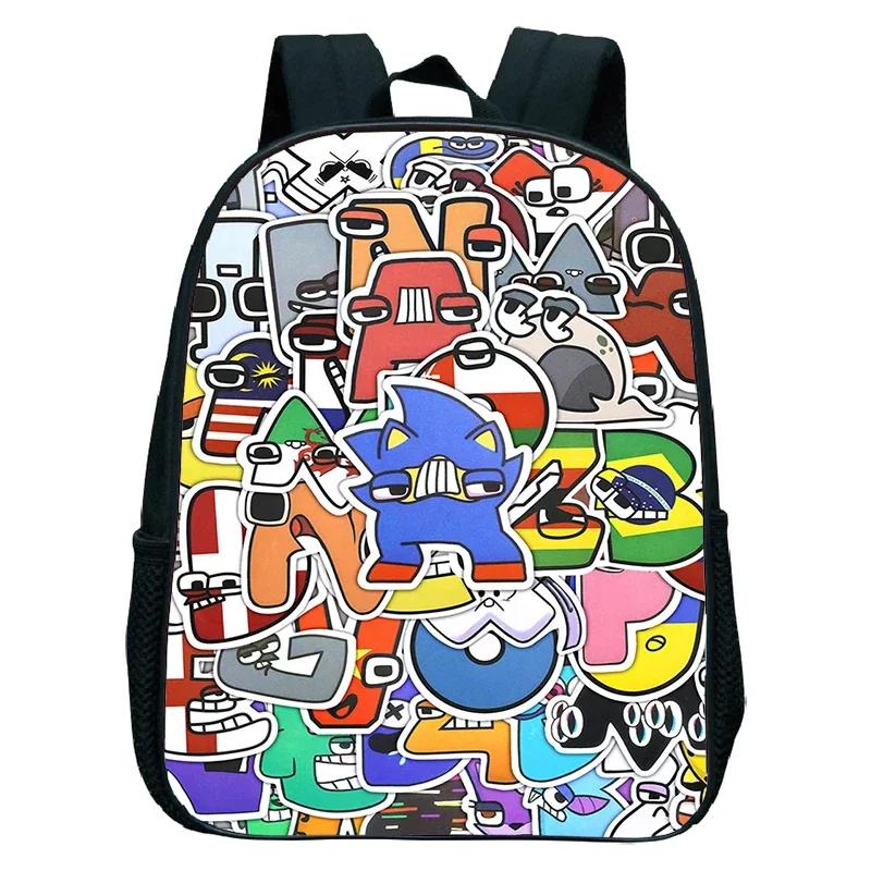 Cartoon Preschool Bookbag Waterproof Backpack Alphabet Lore Print School Bags Kindergarten Backpacks for Boys Girls Kids Bag
