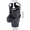 2 In 1 Cup Adapter Organizer Stand 360 Rotating Multifunctional Bottle Holder Extender Car Cup Holder Expander Adapter Base Tray
