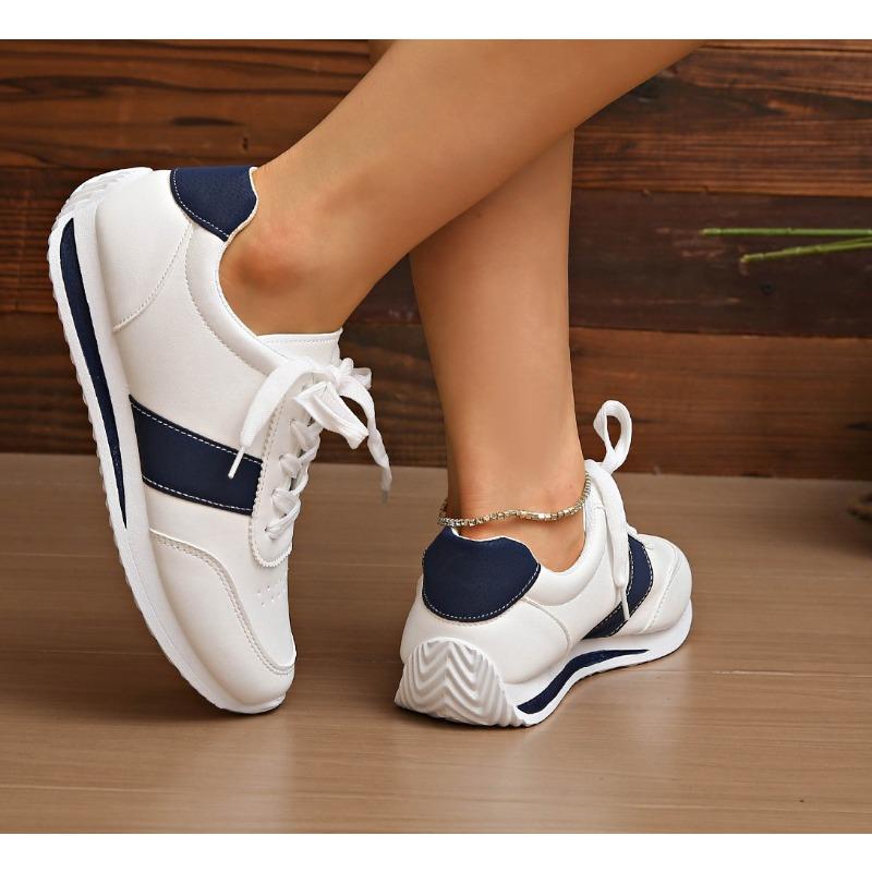 2025 Neue Damen Plateau-Sneakers Leder Patchwork Freizeit Sportschuhe Damen Outdoor Laufschuhe Frau Designer Schuhe