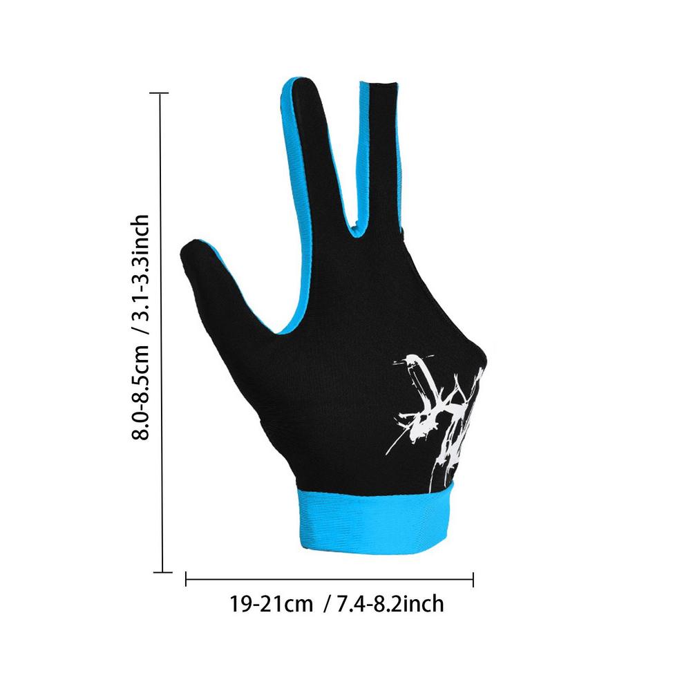 Billiards Gloves Sports Gloves Elastic Ultra Silky Thin Breathable Anti Slip 3 Open Finger Billiards Splicing Process Gloves