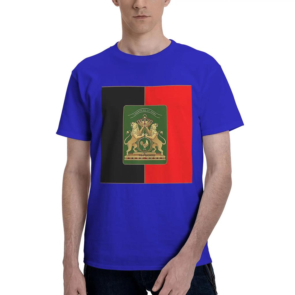 Haitian Independence Flag Men TShirt Oversized T Shirts Mens Round Neck Cotton Tees Short Summer Male