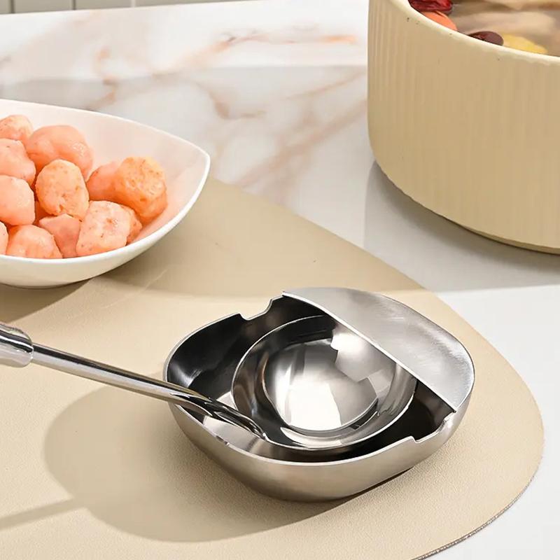 Stove Spoon Holder Stainless Steel Self Standing Utensils Frame Household Ladle Holder For Spoon Spatula Kitchen Counter Stove